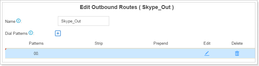 skype outbound route