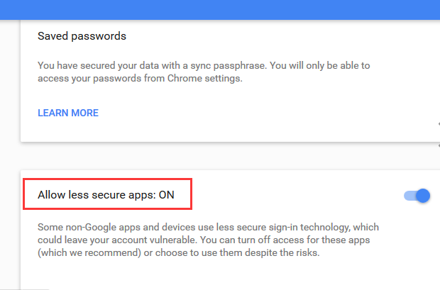 Httsp myaccount google com lesssecureapps