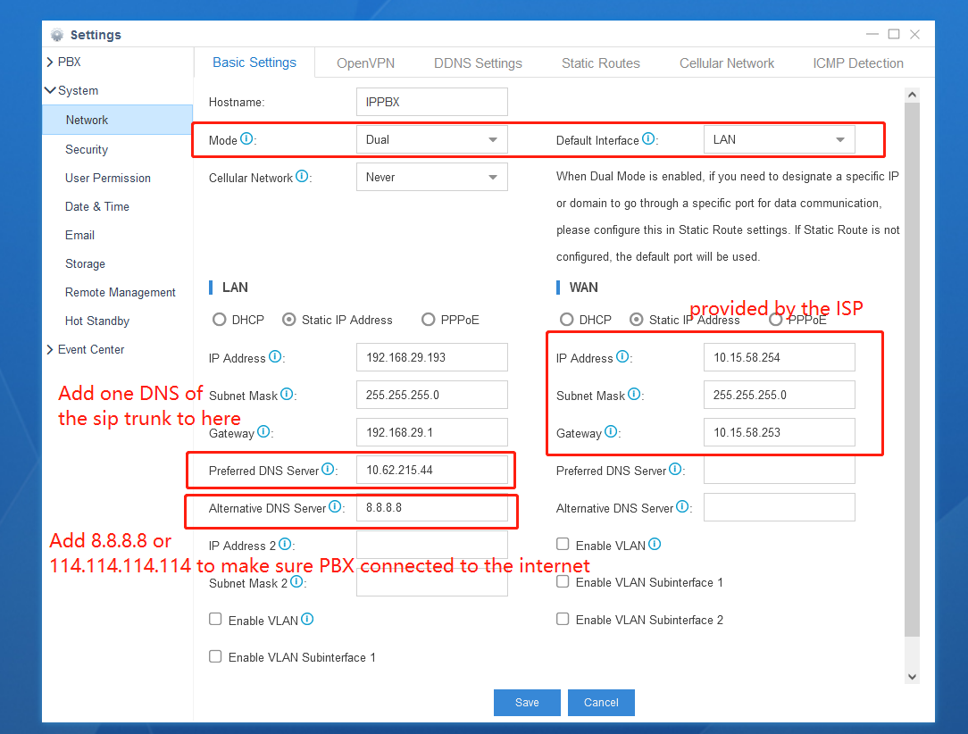 How To Connect The DU Sip Trunk To The Yeastar PBX – Yeastar Support