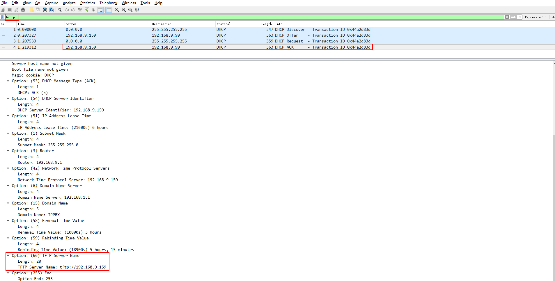 check tftp client connection