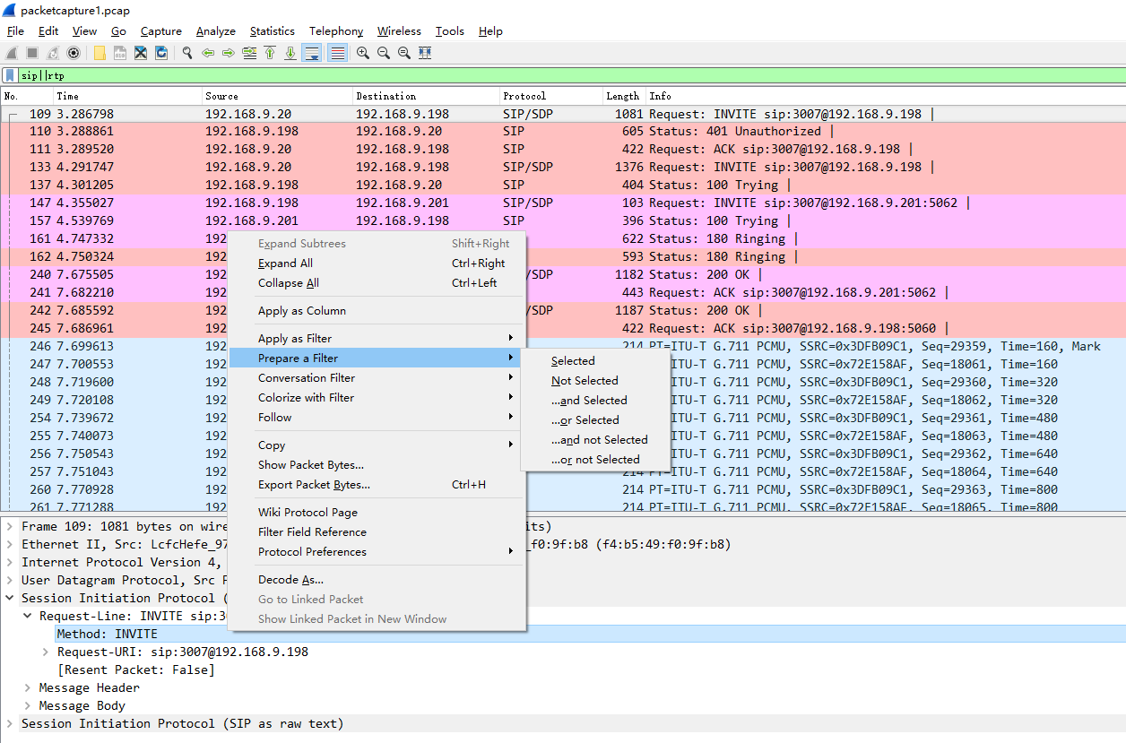 wireshark filter by source ip address