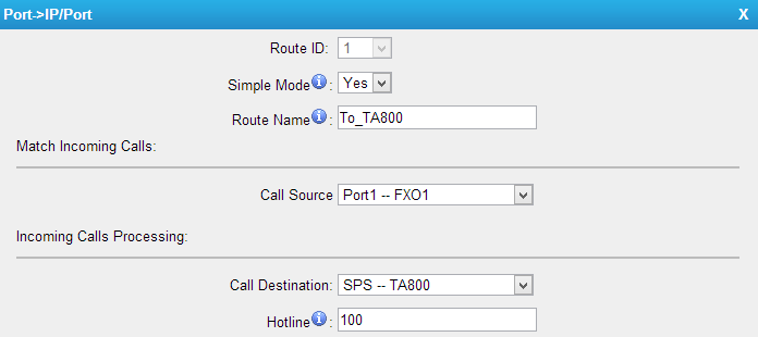 Port to IP Route Page