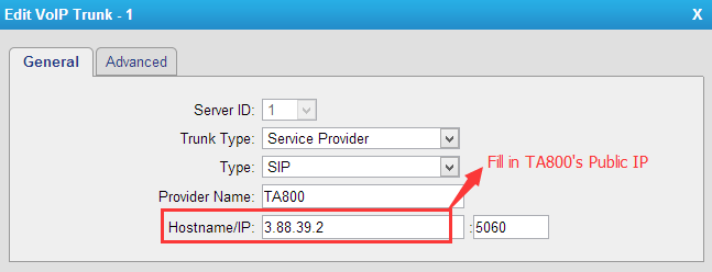 Create a Service Provider SIP Trunk on TA810 FXO VoIP Gateway