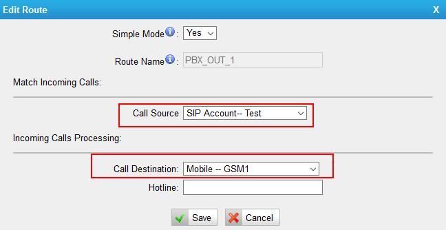 Build Route for Outgoing Mobile Calls on VoIP GSM Gateway